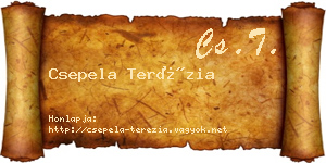 Csepela Terézia névjegykártya